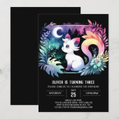 Kleine katachtige verjaardag kaart (Voorkant / Achterkant)