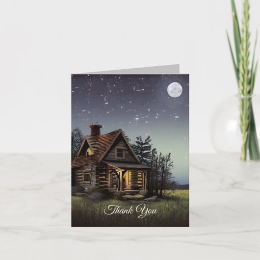 Kleine katoen in het motorlicht bedankkaart (Voorkant)