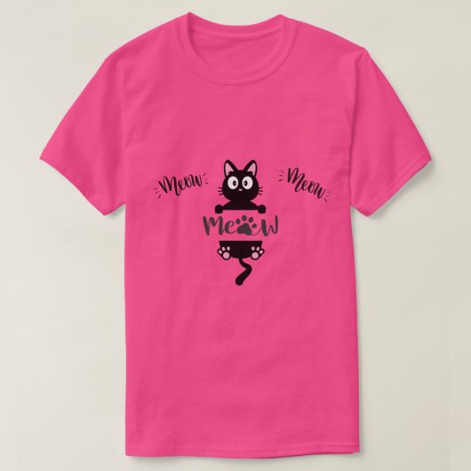 Kleine kattenstem en grappige kat t-shirt (Design voorkant)
