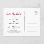 Kleine kerst met penseelrode marinier met de datum feestdagenkaart (Achterkant)