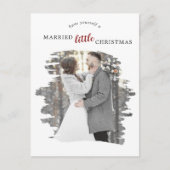 Kleine kerst met penseelrode marinier met de datum feestdagenkaart (Voorkant)