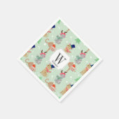 Kleine Kerst stijlvolle katten Design Servet (Hoek)