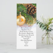 Kleine Kerstballen Bruiloft Menu (Staand voorkant)