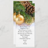 Kleine Kerstballen Bruiloft Menu (Voorkant / Achterkant)