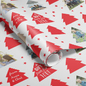 Kleine kerstbomen Aangepaste foto-cadeauverpakking Cadeaupapier