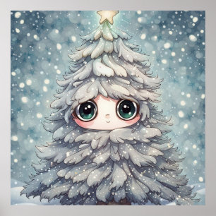 Kleine kerstboom poster