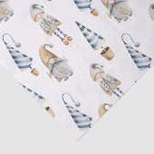 Kleine kerstfeestelijke gnomen tissuepapier (Detail)