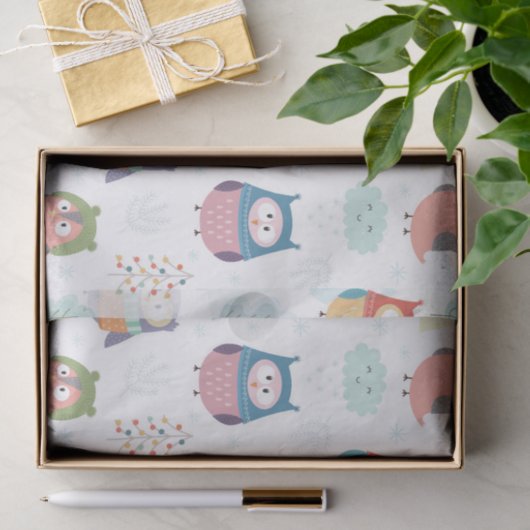 Kleine kerstfeestjes tissuepapier (Geschenk)