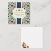 Kleine kerstkaart met motief notitiekaartje (Voorkant / Achterkant)