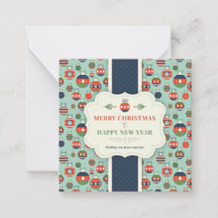 Kleine kerstkaart met motief notitiekaartje