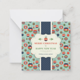 Kleine kerstkaart met motief notitiekaartje