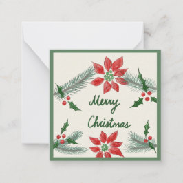 Kleine kerstkaart notitiekaartje