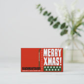 Kleine kerstkaarten visitekaartje (Staand voorkant)