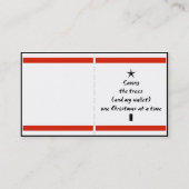 Kleine kerstkaarten visitekaartje (Achterkant)