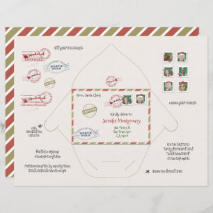 Kleine kerstman en Elf Envelopes Origami DIY