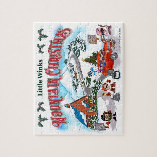 Kleine kerstpuzzel in de Winks Mountain Legpuzzel (Verticaal)