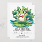 kleine kikker digitale verjaardag kaart (Voorkant / Achterkant)