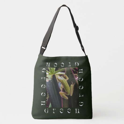 Kleine kikker in de tuin crossbody tas (Achterkant)