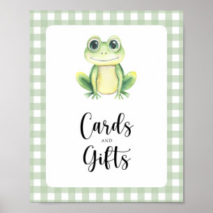Kleine kikker - kaarten en cadeaus baby shower poster