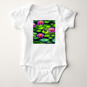 Kleine kikker op Lily Pad Romper