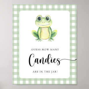 Kleine kikker - raad hoeveel snoepjes poster