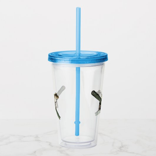 Kleine kikkerolieverf, acryltrommel acryl drinkbeker (Rechts)