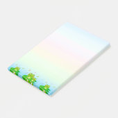 Kleine kikkers in parelkleurstoffen post-it® notes (Schuin)