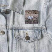 Kleine Kind in een veld Vierkante Button 5,1 Cm (In situ)