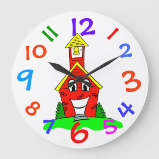Kleine Kinder Kamerklok van Red School House Grote Klok