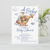 Kleine kleine piloot-baby shower kaart (Staand voorkant)