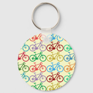 kleine kleurenfietsen sleutelhanger
