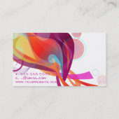 kleine kleurrijke wereld visitekaartje (Achterkant)