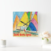 Kleine Kleurrijke Zeilboten op de Klok van het (Huis)