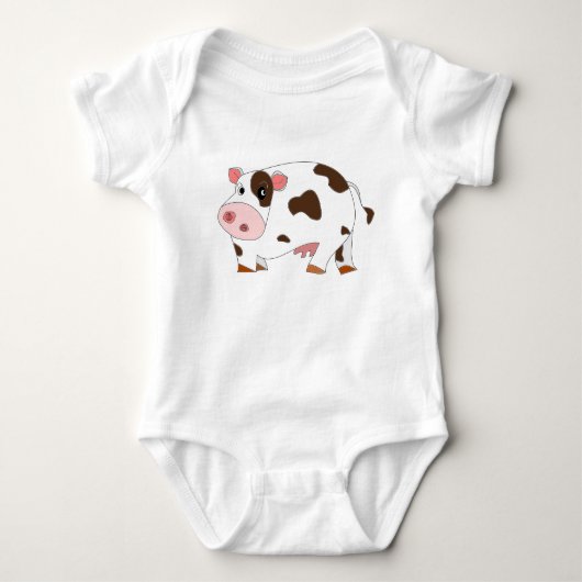 Kleine Koe Baby Bodysuit Gift - Schilderen (Voorkant)
