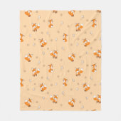 Kleine koeien op crème fleece deken (Voorkant)