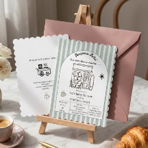 Kleine koffie is gebrouwen moderne baby shower uit