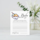 Kleine konijn babyshower emmerlijst (Staand voorkant)