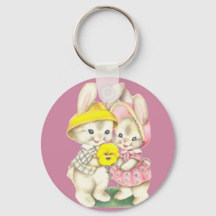 Kleine konijnen sleutelhanger