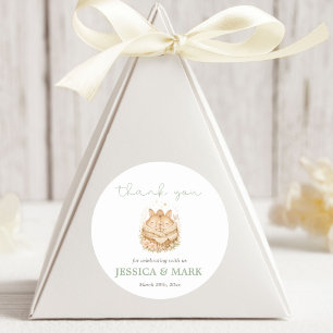 Kleine Konijnen Tweeling Baby Shower Bedankt Ronde Sticker