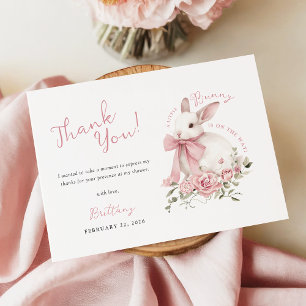 Kleine Konijntje Baby Shower Bedankkaart