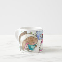 Kleine konijntje in bed mok