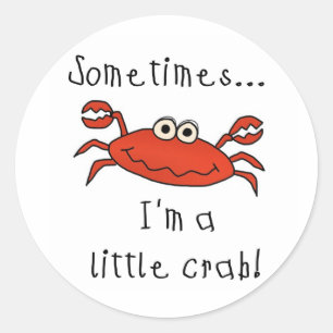 Kleine krab ronde sticker