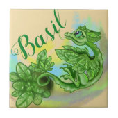 Kleine kruidentuin Dragon ~ Basil Tegeltje (Voorkant)