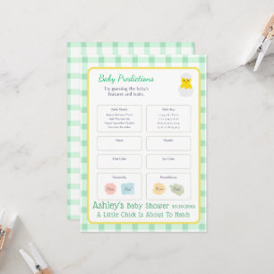 Kleine Kuiken Uitkomst Geslacht Neutrale Baby Show Kaart