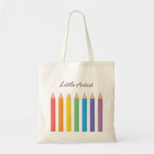 Kleine kunstregenboogkleurige Kinderen Tote Bag