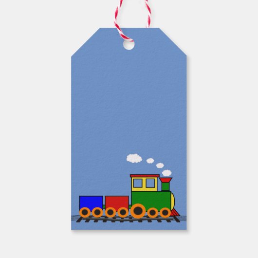 Kleine Label met cadeau voor treinontwerp Cadeaulabel (Achterkant)