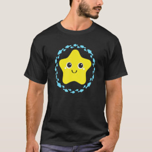 Kleine lachende mooie zeester in viscirkel 1 t-shirt