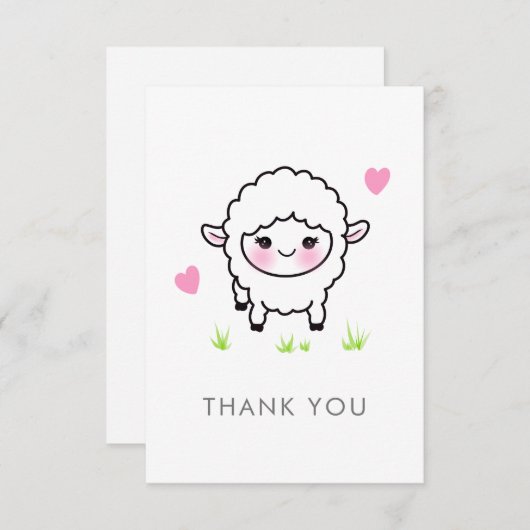 Kleine lamp Hartelijk dank voor uw notiecard Bedankkaart (Voorkant / Achterkant)