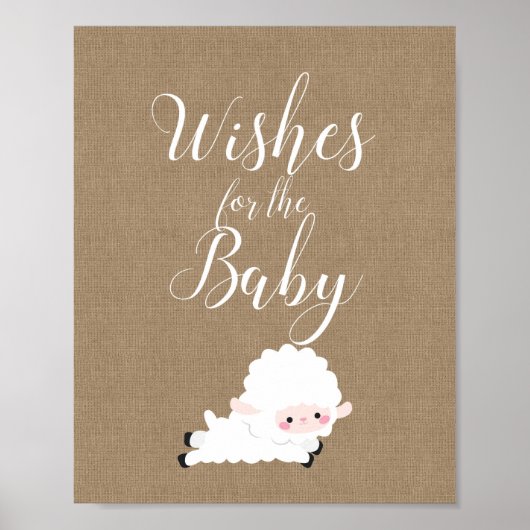 Kleine lampvoet Baby shower Poster (Voorkant)