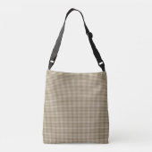 Kleine latte konijn in  houndstooth crossbody tas (Achterkant)